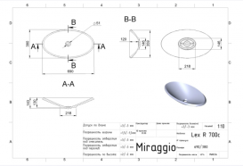 Раковина для ванної Miraggio Lex R накладна білий матовий  0000206