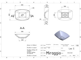 Раковина для ванной Miraggio Lex S 560C 56х40 см Miramarble белый глянцевый 0002014