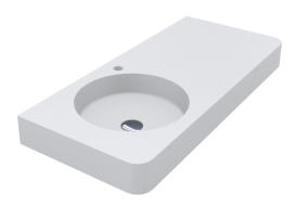 Раковина для ванной Miraggio Loop 1000 L 99,7х44,8 см Mirasoft белый матовый 8813978