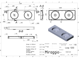 Раковина для ванной Miraggio Loop 1200-2 119,7х44,8 см Miramarble белый глянцевый 8814001