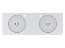 Раковина для ванної Miraggio Loop 1200-2 Matt 119,7х44,8 см Miramarble Matt білий матовий 8814002