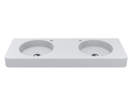 Раковина для ванної Miraggio Loop 1200-2 Matt 119,7х44,8 см Miramarble Matt білий матовий 8814002