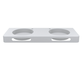 Раковина для ванной Miraggio Loop 1200-2 119,7х44,8 см Mirasoft белый матовый 8814003