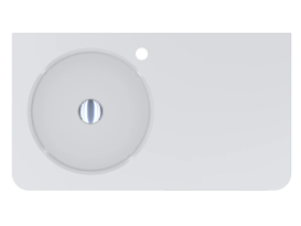 Раковина для ванної Miraggio Loop 800 L 79,7х44,8 см Miramarble білий глянсовий 8813981