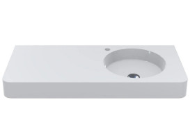 Раковина для ванной Miraggio Loop R 100х45 см литой мрамор Miramarble белый 8814190