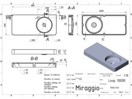 Раковина для ванной Miraggio Loop R 100х45 см литой мрамор Miramarble белый 8814190