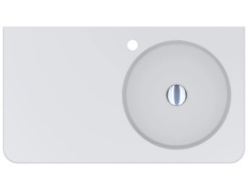 Раковина для ванной Miraggio Loop R 80х45 см литой мрамор Mirasoft Technology белый 8814189