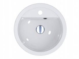 Раковина для ванної Miraggio Madison Ø43 см литой мармур Miramarble білий 0001053