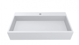 Раковина для ванної Miraggio Mares 800 накладна з отвором для змішувача білий матовий 0000216