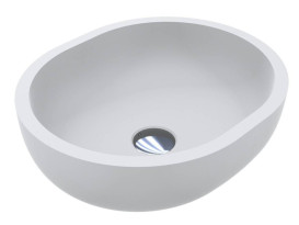 Раковина для ванной Miraggio Mark  42,5х36 см литой мрамор Mirasoft Technology белый 0002684