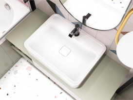 Раковина для ванної Miraggio Marrakesh 600 литий мармур Miramarble білий матовий 0000672