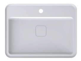 Раковина для ванної Miraggio Marrakesh 600 литий мармур Miramarble білий матовий 0000672