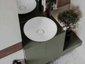 Раковина для ванной Miraggio MARS 42х42 см Miramarble белый глянцевый 69125595