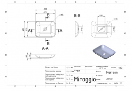 Раковина для ванной Miraggio Marteen 500 накладная белый матовый 0000655