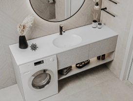 Раковина для ванной Miraggio NEW YORK 1850 Miramarble белый глянцевый 69125563