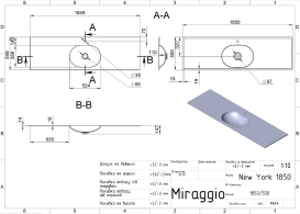 Раковина для ванной Miraggio NEW YORK 1850 Miramarble белый глянцевый 69125563