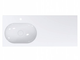 Раковина для ванної Miraggio New York L 120х50 см мармур мармур Miramarble білий 0000220