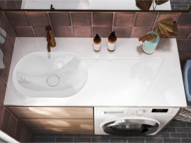 Раковина для ванної Miraggio New York L 120х50 см мармур мармур Miramarble білий матовий 0000768