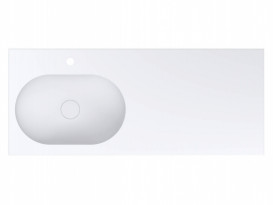 Раковина для ванної Miraggio New York L 120х50 см мармур мармур Miramarble білий матовий 0000768