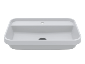 Раковина для ванної Miraggio Ocean 600 60х40 см Miramarble білий глянсовий 8813901