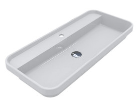 Раковина для ванної Miraggio Ocean 90,1х40,1 см литий мармур Miramarble білий 8814008