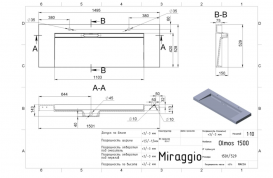 Раковина для ванной Miraggio Olmos 1500 подвесная с 2 отверстиями под смеситель белый матовый 0000227