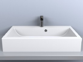 Раковина для ванной Miraggio Oskar с отверстием под смеситель белый глянцевый 0000228