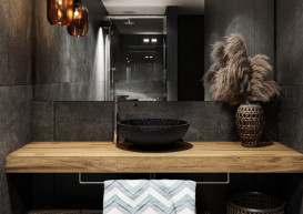 Раковина для ванної Miraggio Palermo Ø49,7 см кварцовий пісок Mirastone чорний0000434