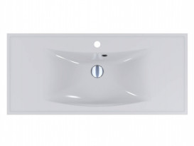 Раковина для ванної Miraggio Rostriks Uno 100х45 см Miramarble білий глянцевий 0001541