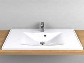 Раковина для ванної Miraggio Rostriks Uno 100х45 см Miramarble білий глянцевий 0001541