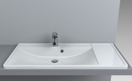 Раковина для ванної Miraggio Sacramento 1000 врізна з отвором під змішувач білий глянсовий 0000234