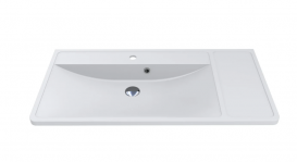 Раковина для ванной Miraggio Sacramento 1000 врезная с отверстием под смеситель белый матовый 0000235