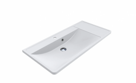 Раковина для ванной Miraggio Sacramento 1000 врезная с отверстием под смеситель белый матовый 0000235