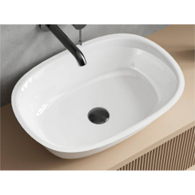 Раковина для ванной Miraggio Santorini 60х41 см Miramarble белый глянцевый 0001759