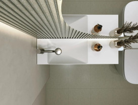 Раковина для ванної Miraggio Shanghai L 80,8х25,8 см мармур литий Miramarble білий 0000575