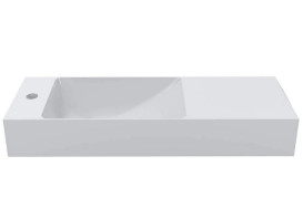 Раковина для ванної Miraggio Shanghai L 80,8х25,8 см мармур литий Miramarble білий 0000575