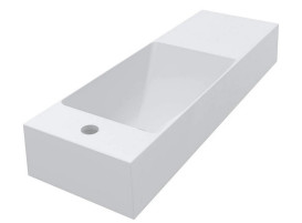 Раковина для ванной Miraggio Shanghai L 80,8х25,8 см литой мрамор Miramarble белый матовый 0000691