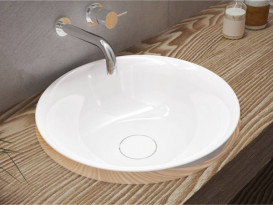 Раковина для ванної Miraggio Siena Ø44 см литий мармур Miramarble білий 0000752