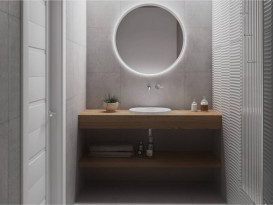 Раковина для ванной Miraggio Siena Ø44 см литой мрамор Miramarble белый матовый 0000769