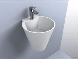 Раковина для ванної Miraggio Smart підвісна з отвором під змішувач білий глянсовий 0000240