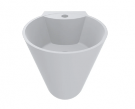 Раковина для ванной Miraggio Smart подвесная с отверстием под смеситель белый матовый 0000241