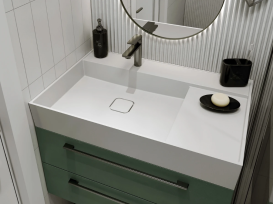 Раковина для ванної Miraggio Soul 800 80х53 см Miramarble білий глянсовий 8813306