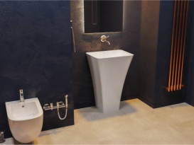 Раковина для ванной Miraggio Sunny 60х45 см литой мрамор Miramarble белый матовый 0001250