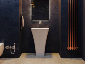 Раковина для ванної Miraggio Sunny 60х45 см литий мармур Mirasoft Technology білий 0001513