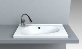 Раковина для ванной Miraggio Titania врезная с отверстием под смеситель белый глянцевый 0000250