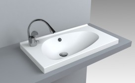 Раковина для ванной Miraggio Titania врезная с отверстием под смеситель белый глянцевый 0000250