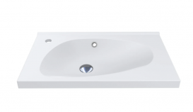 Раковина для ванной Miraggio Titania врезная с отверстием под смеситель белый матовый 0000251