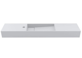 Раковина для ванной Miraggio Toni 105х22 см литой мрамор Mirasoft Technology белый 8814595