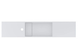 Раковина для ванной Miraggio Toni 105х22 см литой мрамор Mirasoft Technology белый 8814595