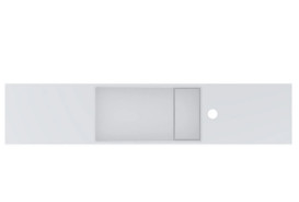 Раковина для ванной Miraggio Toni 105х22 см L литой мрамор Miramarble белый 8814227